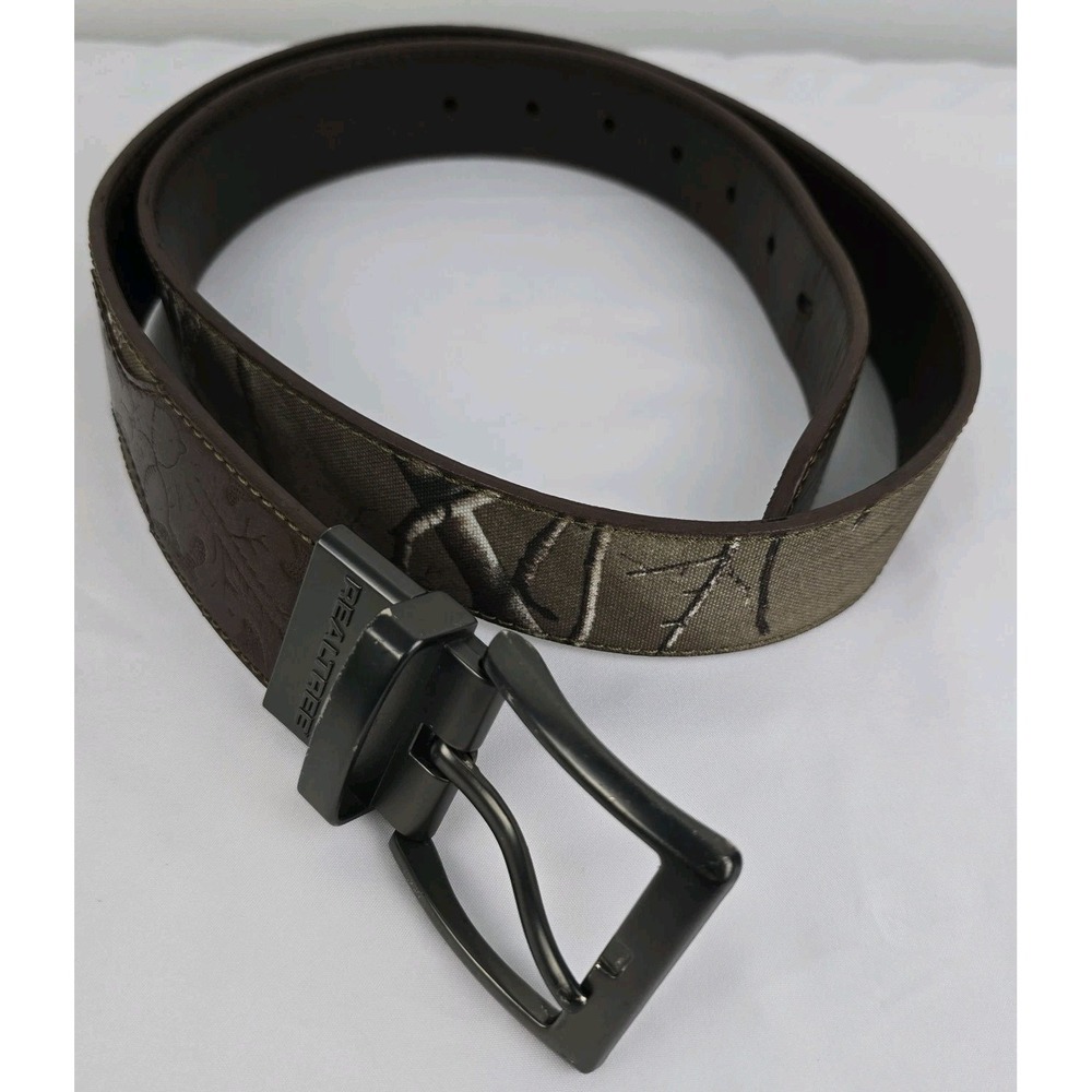 Realtree Reversible Belt Mens Lg 38-40 Brown Camo Xtra Swivel Buckle 95123W/981